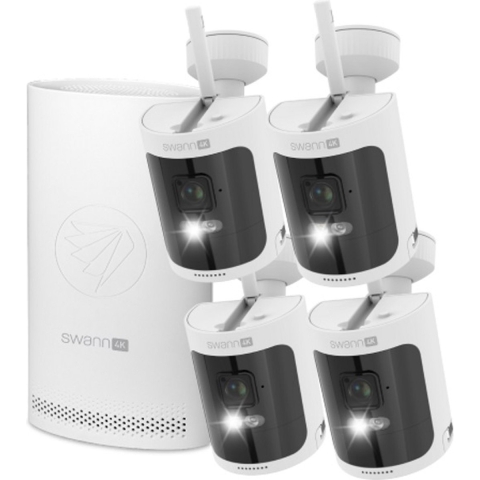 AllSecure4K Wireless Security Kit met 4x Wire-Free Cameras & NVR Tower Beveiligingscamera