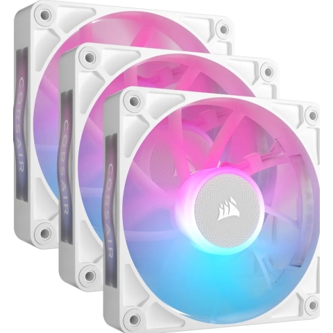 iCUE LINK RX120 RGB White 120 mm PWM-fan, Starterskit Case fan