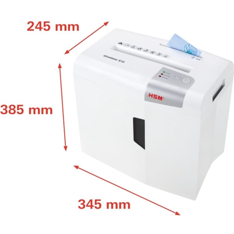 HSM shredstar S10 Papierversnipperaar 10 vellen Strip cut 6 mm P-2 18 l Ook geschikt voor Paperclips, CDs, DVDs, Nietjes, Creditcards