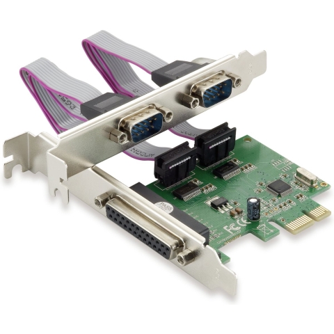 Conceptronic SPC01G 1 + 2 poorten Seriële/parallelle interfacekaart PCI-Express, Parallel (IEEE 1284), Serieel (9-pol.) PCIe