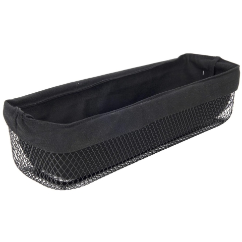 Broodmandje metaal 40x13x9cm mat zwart