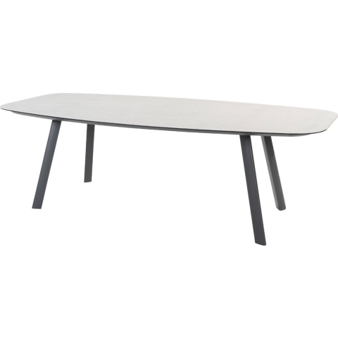 Manolo eettafel antraciet met geprint keramiek tafelblad 240 x 103 cm Taste - Taste