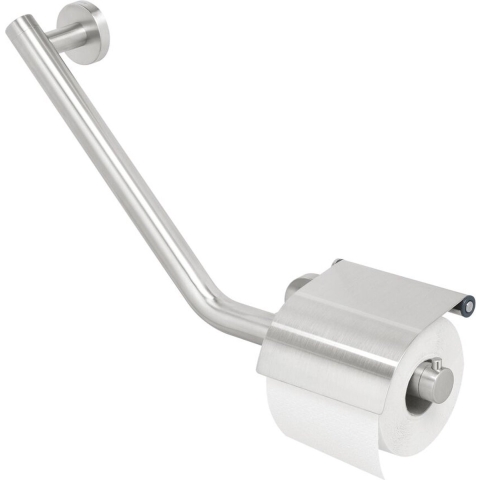 Tiger Boston Comfort&Safety Wandbeugel met toiletrolhouder - Links - RVS geborsteld