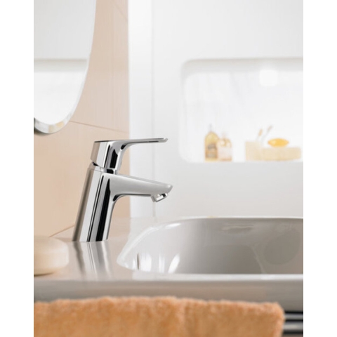 hansgrohe Focusééngreeps wastafelmengkraan 70 zonder afvoer chroom