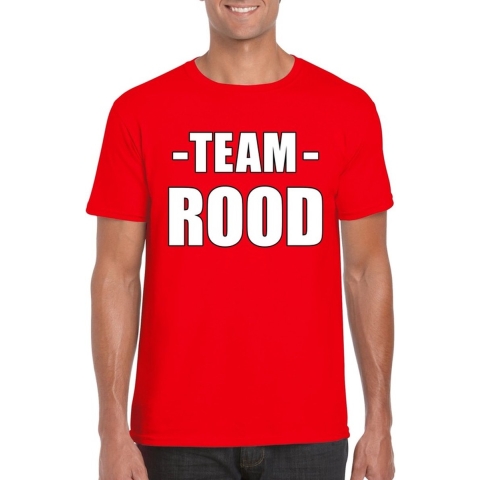 Sportdag team rood shirt heren 2XL -