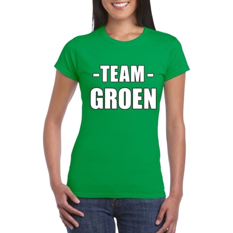 Sportdag team groen shirt dames 2XL -