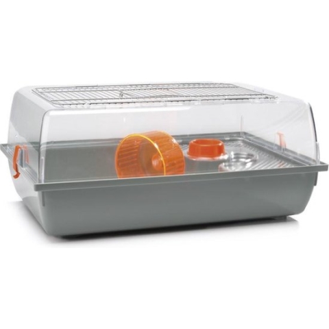 Beeztees Alex - Hamsterkooi - Grijs/Oranje - 58x38x25 cm