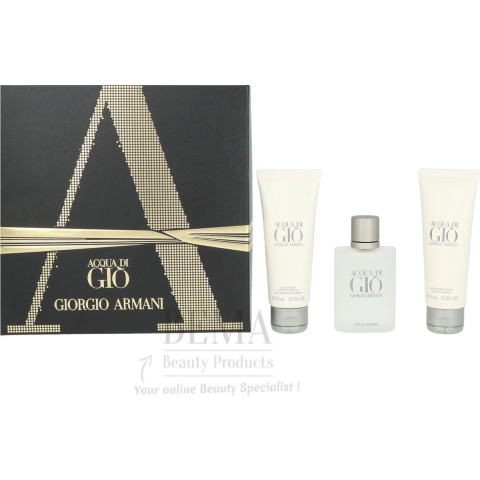 Set ACQUA DI GIO Homme Kerstmis 2017 Eau de Toilette, Douchegel en Aftershave Lotion