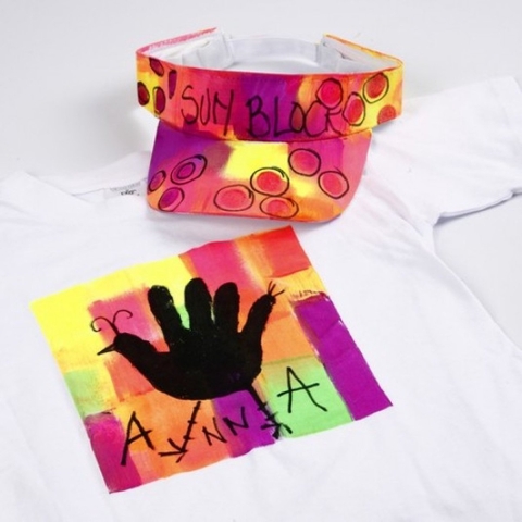 Crea Neon textielverf - set van 5 kleure