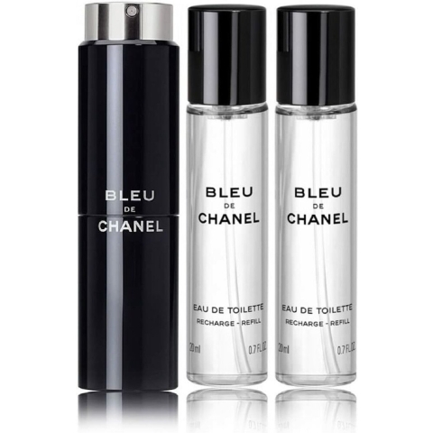 Bleu de eau de toilette reisverstuiver navulbaar, 3x 20 ml