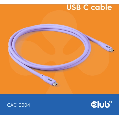 USB C Cable Purple Kabel