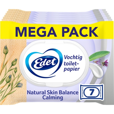 7x Edet Skin Balance Vochtige Toiletpapier Vochtig 7x42 stuks