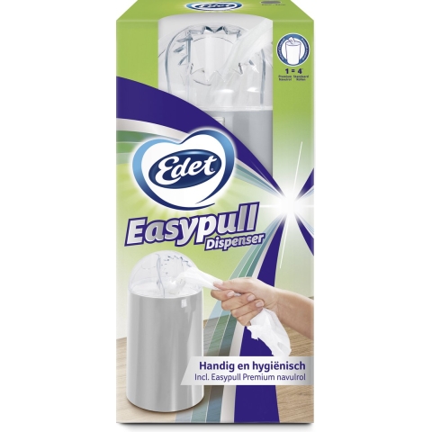 4x Edet Easypull Dispenser Metallic 4/1 Dispenser 4 stuks