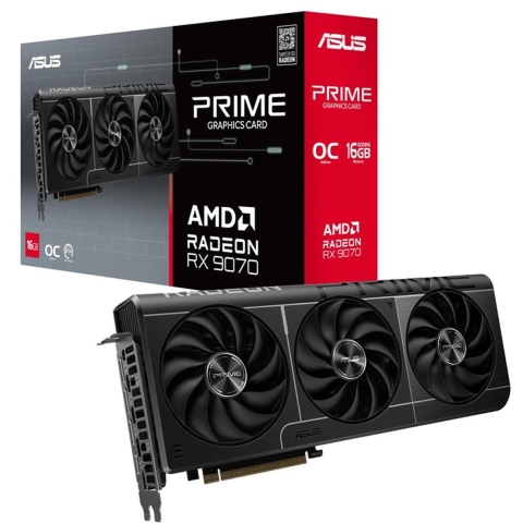 ASUS PRIME AMD Radeon RX 9070 - Videokaart - 16GB - GDDR6 - 1x HDMI 2.1b - 3x DisplayPort 2.1a