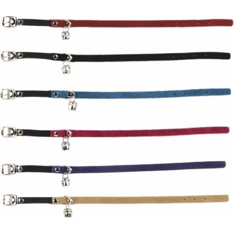 kattenbandje suede - Beige