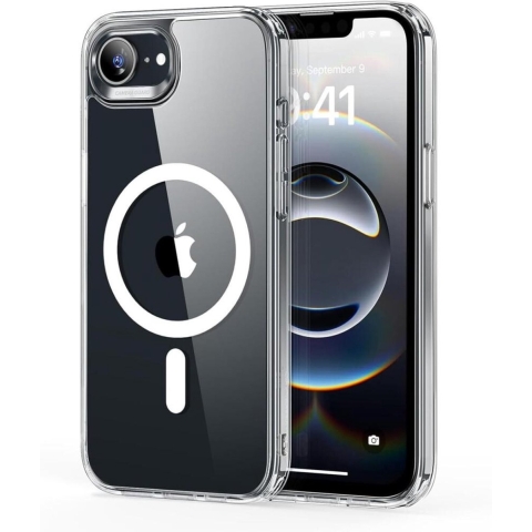 ESR Classic Hybrid HaloLock Backcover Apple iPhone 16e Transparant Inductieve lading, MagSafe compatible, Stootbestendig
