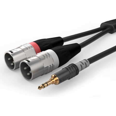 Sommer Cable HBA-3SM2-0300 Audio Adapterkabel [1x XLR-stekker 3-polig - 1x Jackplug male 3,5 mm] 3.00 m Zwart