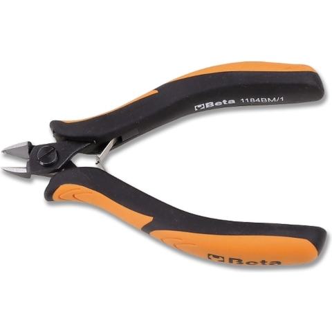 Beta Zijkniptang met afgeronde bekken en vlakke snijvorm. Twee componenten handgreep 1184BM /1 - 011840101