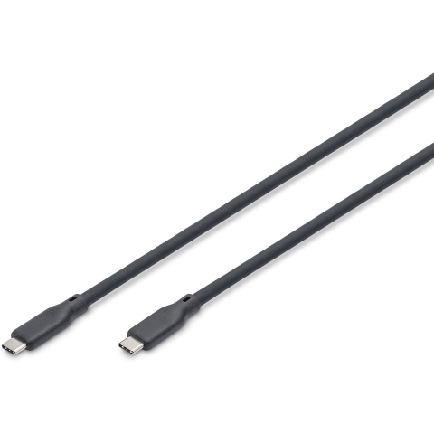 Digitus USB-C-kabel USB 3.2 Gen2 USB-C stekker 0.50 m Zwart (mat) Uitstekende verouderingseigenschappen, Flexibel, Flexibele binnenader, Bestand tegen