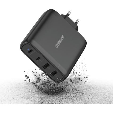 Otterbox Standard EU USB C USB-oplader 100 W 2x USB-C, 2x USB-A USB PD Zwart Binnen
