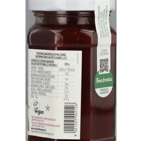 6x Fiordifrutta Biologische Jam Wilde Kersen 250 gr