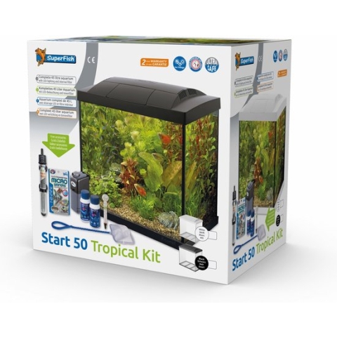 SuperFish Start 50 Tropical Kit - 48 x 28 x 37 - 40 L - Wit