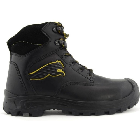 PUMA Borneo Black Mid 630411-40 Hoge veiligheidsschoenen S3 Schoenmaat (EU): 40 Zwart, Geel 1 stuk(s)
