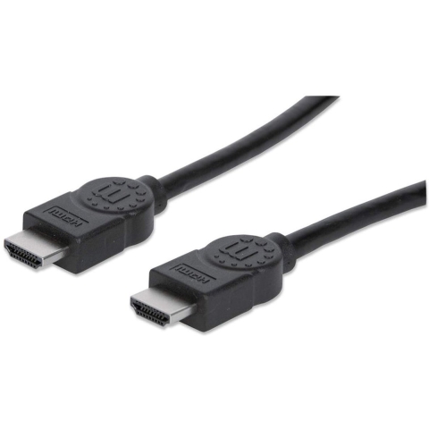 Manhattan 323246-CG HDMI-kabel HDMI Aansluitkabel HDMI-A-stekker, HDMI-A-stekker 10.00 m Zwart 4K UHD, Audio Return Channel (ARC)