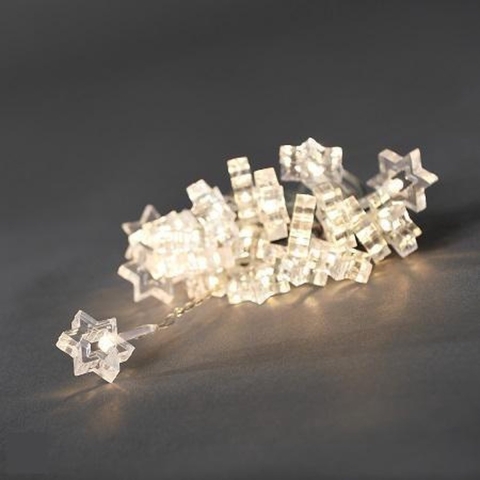 Konstsmide 4090-103 Motief lichtketting Ster Binnen werkt op het lichtnet Aantal lampen 24 LED Warmwit Verlichte lengte: 2.3 m
