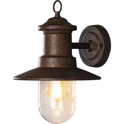 Wandlamp Napoli E27 60W 30.5x24.5x22 cm roest - Konstsmide