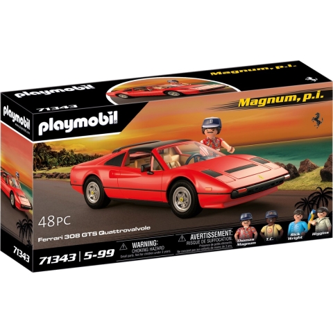 Playmobil Magnum, p.i. - Ferrari 308 GTS Qu... - 71343 - 48 Onde - Playmobil - OneSize - Blokken
