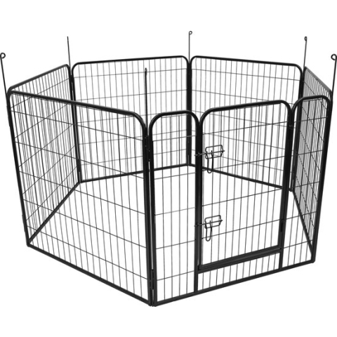 FLAMINGO Hondenkennel Zecta 162x140x80 cm zwart