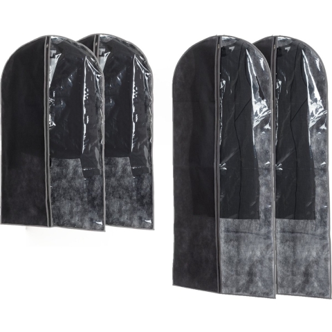 Set van 6x stuks kleding/beschermhoezen pp grijs 135/100 cm -