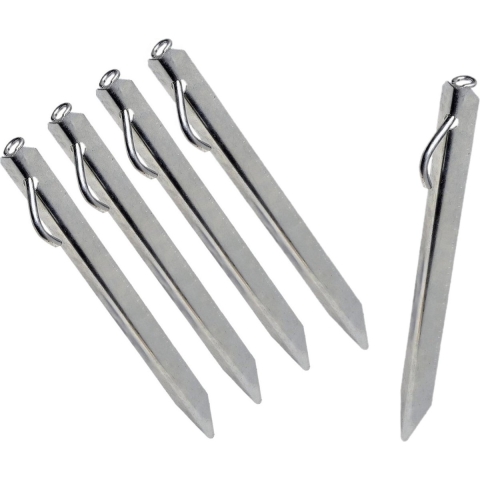 16x stuks grondpennen/tentharingen metaal met oog 38 cm -