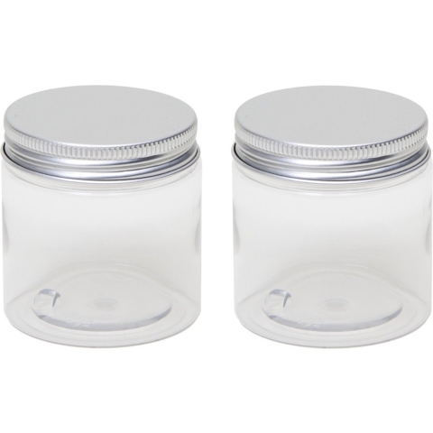 20x stuks kunststof mini weckpot/inmaakpot 100 ml met schroefdeksel -