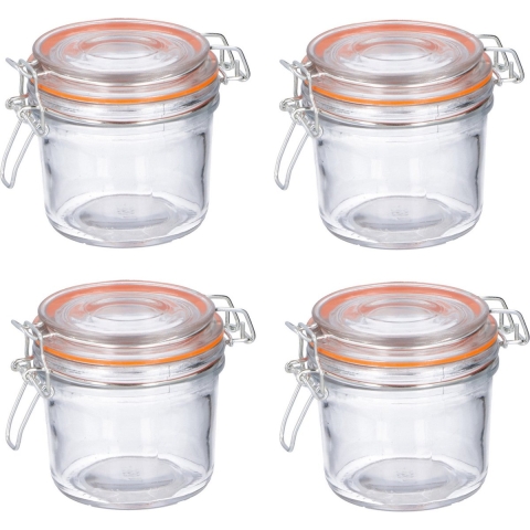 14x stuks weckpotten met beugelsluiting 350 ml -