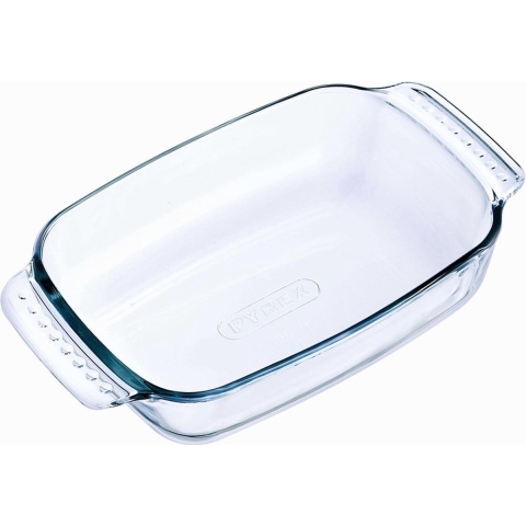 3x Rechthoekige glazen ovenschaal 0,7 liter 22 x 13 x 5 cm -