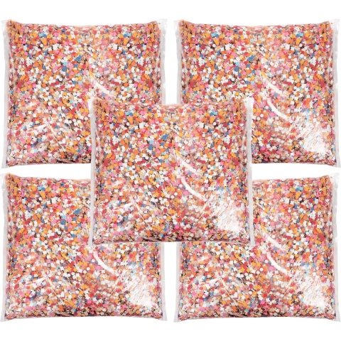 Confetti snippers van papier - 5x - multi colours mix - 400 gram zakje - feestartikelen/versieringen -