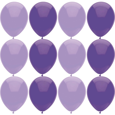 Ballonnen verjaardag/thema feest - 200x stuks - lila/paars -