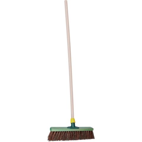 Straatbezem Greenwood voor buiten tegels - Harde bezemkop van 40 cm breed - Houten steel van 120cm -