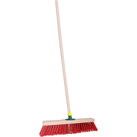Straatbezem ODIN voor harde ondergrond - Harde bezemkop van 40 cm breed - Houten steel van 120 cm -