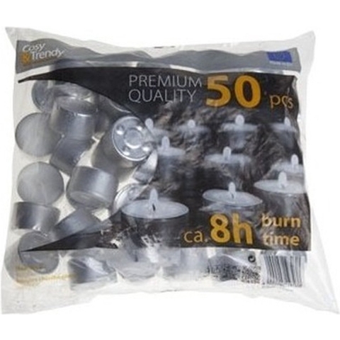 Waxinelichtjes - 100x - 8 branduren - theelichtjes - kaarsen -