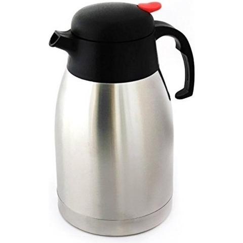 2x Koffiekannen/thermoskannen dubbelwandig 1,5 liter -