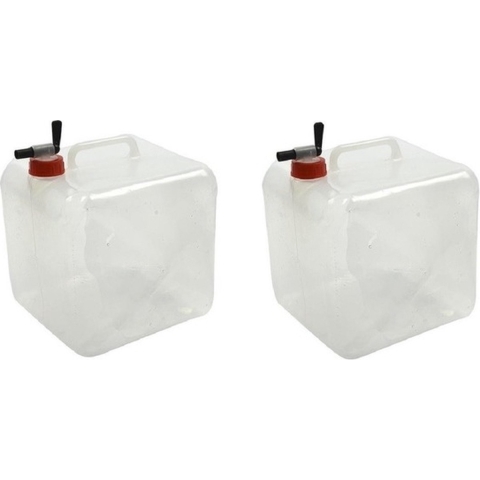 Opvouwbare Watertank - 2x - 10L - Jerrycan met Kraan - Waterreservoir -
