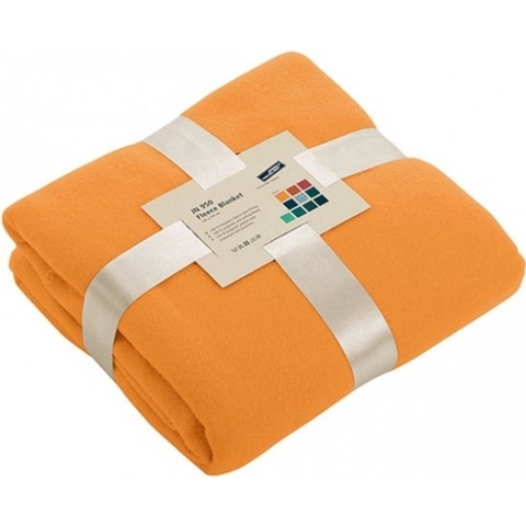 10x Fleece dekens/plaids oranje 130 x 170 cm -