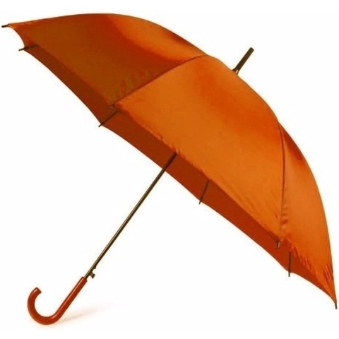 Automatische paraplu - 3x - oranje - dia 107 cm - 82 cm lang - regen - polyester/metaal -