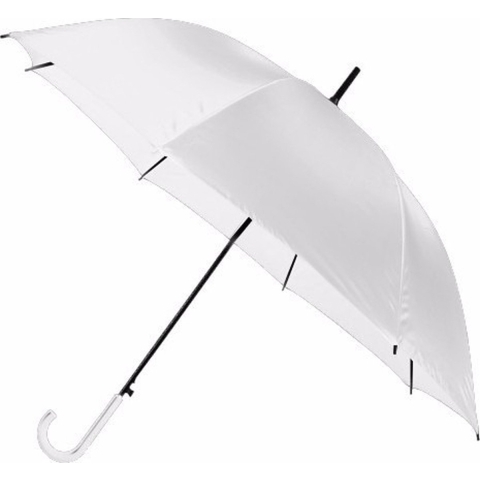Automatische paraplu - 3x - wit - dia 107 cm - 82 cm lang - regen - polyester/metaal -
