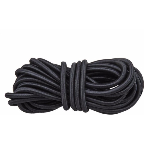 Aanhangernet span elastiek - 2x - 10 meter - aanhanger net koord - zwart - 7,5 mm -