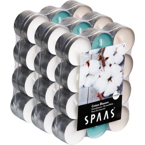 72x Geurtheelichtjes Cotton Blossom 4,5 branduren -