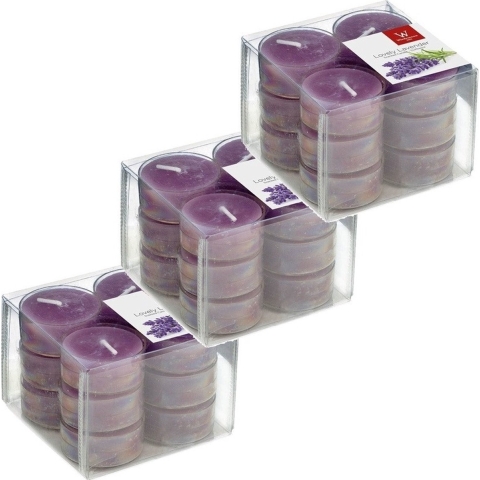 Geurtheelichtjes/waxinelichtjes - 36x - lavendel geur - 4 branduren -